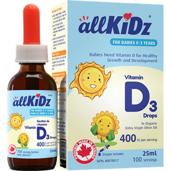 allKiDz - Vitamin D3 Drops 0.8 fl oz