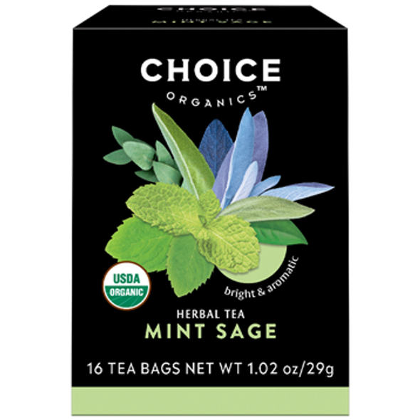 Choice Organic Tea - Mint Sage 16 Tea Bags