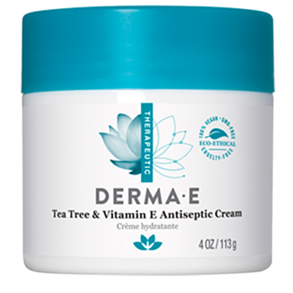 DermaE Natural Bodycare - Tea Tree & Vitamin E Cream 4 oz