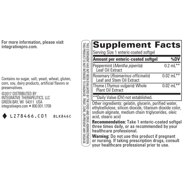 Mentharil 60 Softgels - Integrative Therapeutics