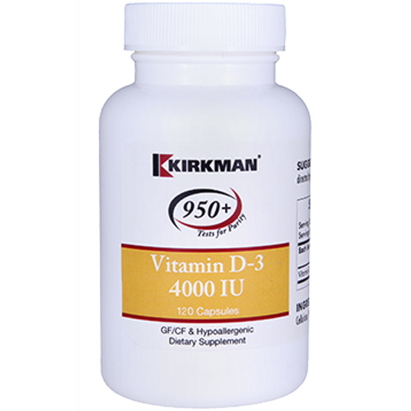 Kirkman Labs - Vitamin D-3 4000 IU 120 Capsules