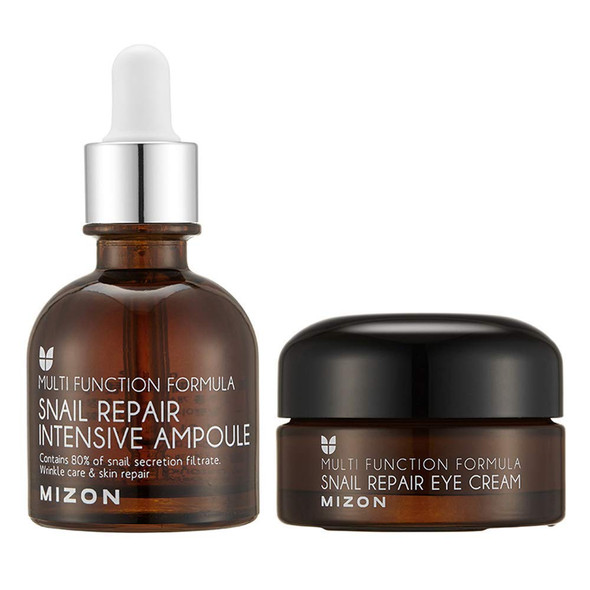 Mizon's Snail Repair Eye Cream & Snail Repair Intensive Ampoule Set