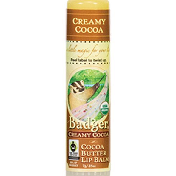 W.S. Badger Company - Creamy Cocoa Butter Lip Balm .25 oz