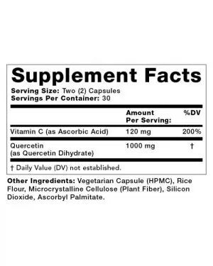 Olympian Labs Quercetin Plus With Vitamin C – 1000Mg 60 Caps