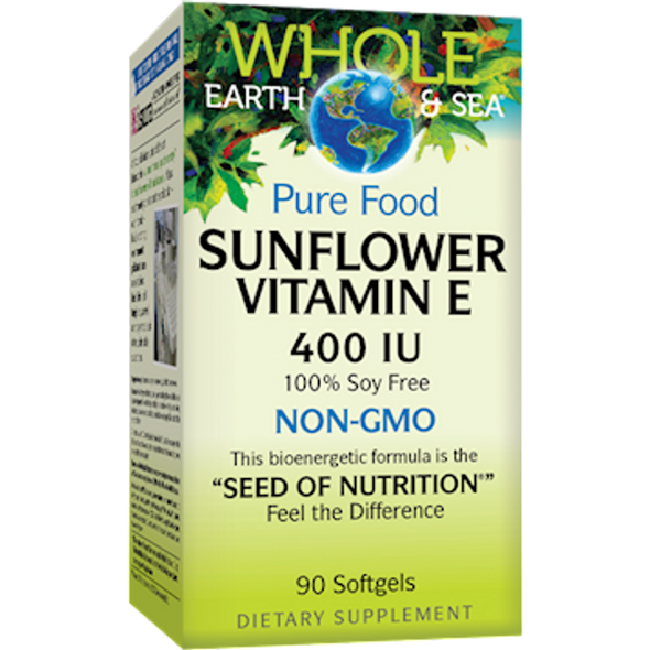 Whole Earth and Sea - Natural Factors - Sunflower Vitamin E 400 IU 90 Softgels