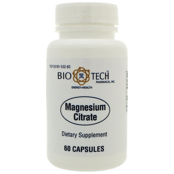 Magnesium Citrate 60 Capsules - Bio-Tech - 2 Pack