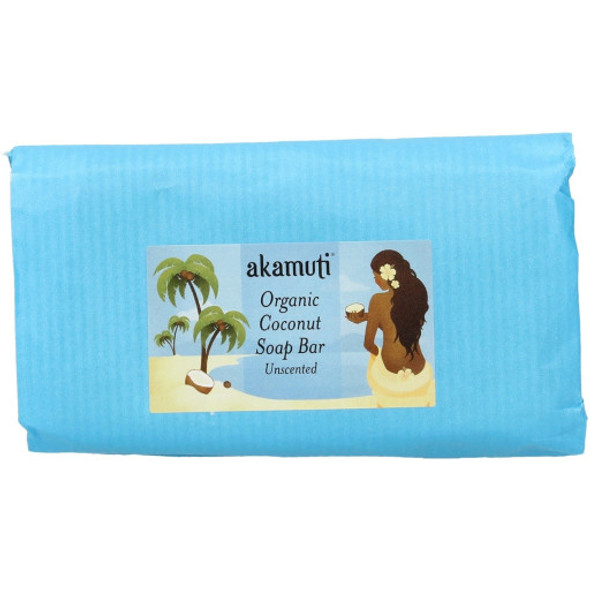 Akamuti Organic Coconut Soap Bar Unscented Nourishing soap for sensitive skin