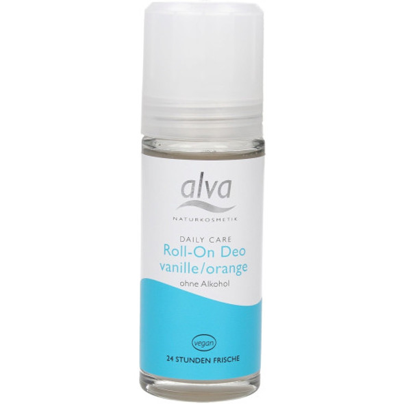 Alva Roll-on Deodorant Vanilla-Orange Effective protection against body odor and underarm sweat.