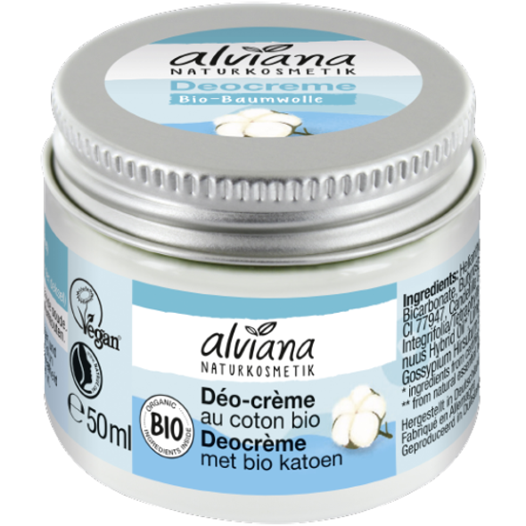 alviana Naturkosmetik Organic Cotton Deodorant Cream Care & protection for your underarms