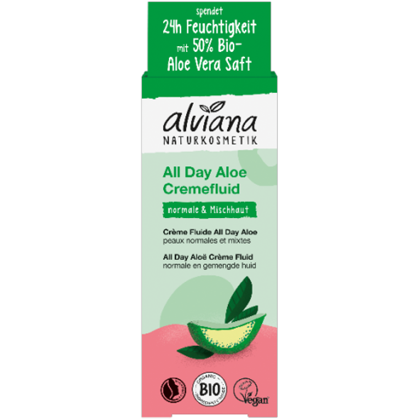 alviana Naturkosmetik All Day Aloe Cream Fluid 24-hour moisture