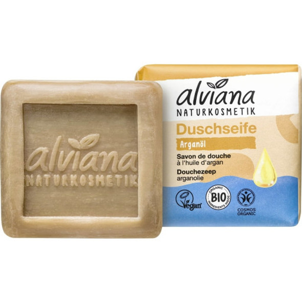 alviana Naturkosmetik Argan Oil Solid Shower Soap Replaces 2 bottles of shower gel