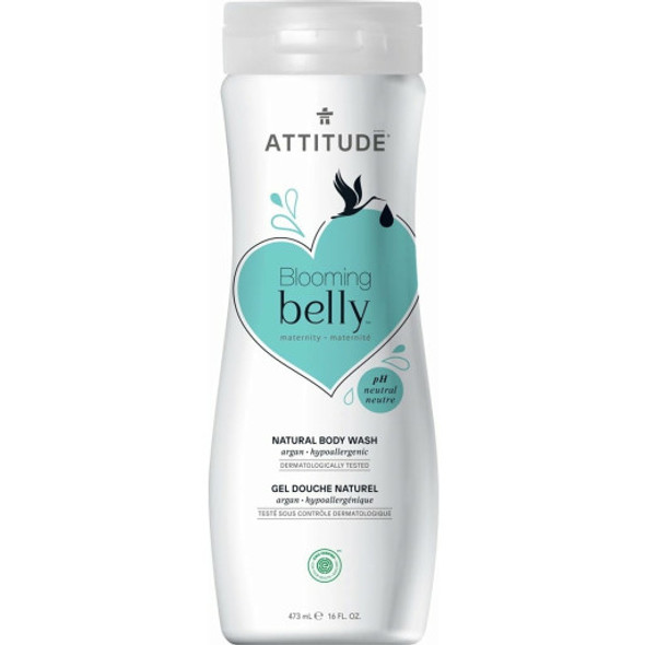 Attitude Blooming Belly Natural Argan Body Wash Mild & pregnancy-safe cleanser
