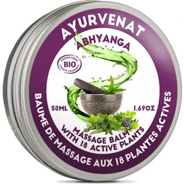 AYURVENAT ABHYANGA Massage Balm A relaxing plant oil blend with 18 herbs