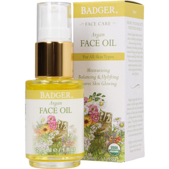 Badger Balm Argan Face Oil Precious facial care for all skin types