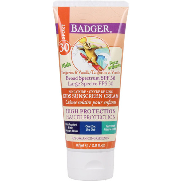 Badger Balm Kids Clear Zinc Sunscreen SPF 30 Natural sun protection for kids