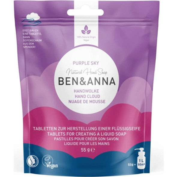 BEN & ANNA Purple Sky Hand Cloud Soap Tablets Fluffy & fruity foam cleanser for the hands