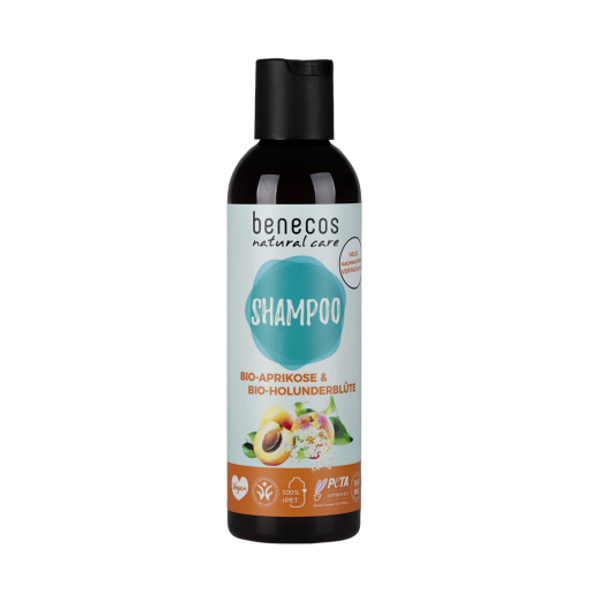 benecos Natural Apricot & Elderflower Shampoo Fruity & gentle cleansing for all hair types