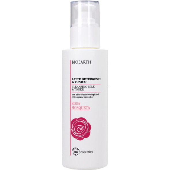 Bioearth BIOprotettiva Cleansing Milk & Toner Gentle on the skin & enriched with rosa mosqueta oil