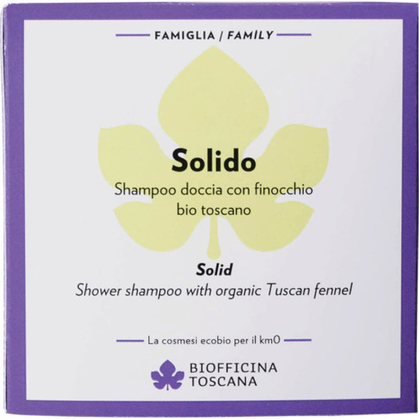 Biofficina Toscana Family 2-in-1 Solid Shampoo & Shower Gel Rich & soft cleanser for the whole family