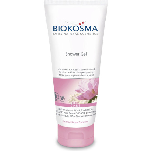 BIOKOSMA Pampering Shower Gel with Organic Wild Rose & Organic Elderberry Blossoms For everyday use