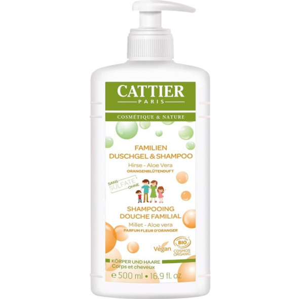 CATTIER Paris Family Shower Gel & Shampoo Gentle cleanser suitable for the whole family