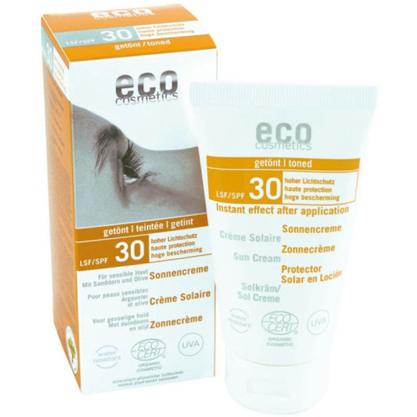 eco cosmetics Sunscreen SPF 30 tinted Optimal mineral light protection for sensitive skin!