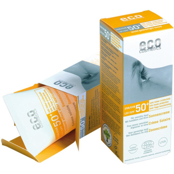 eco cosmetics Sunscreen SPF 50+ Effective protection for sensitive skin.