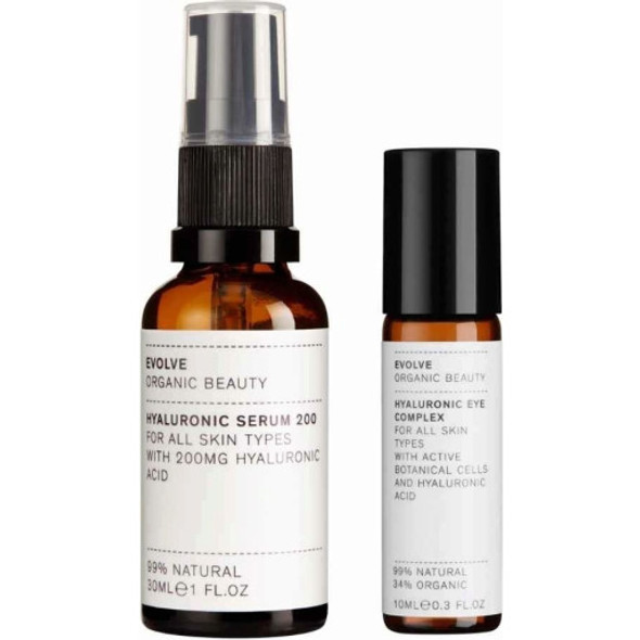 Evolve Organic Beauty Hyaluronic Duo Deeply moisturising care that plumps the skin