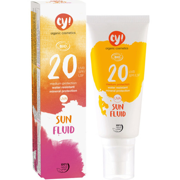 ey! organic cosmetics Sun Fluid SPF 20 Mineral UV filter for medium sun protection