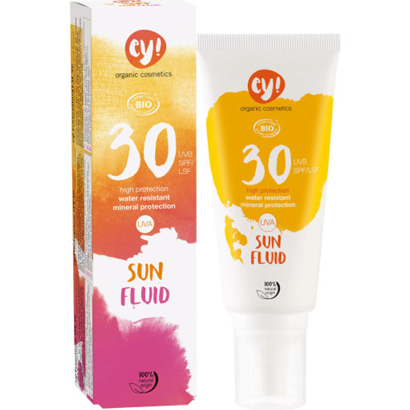ey! organic cosmetics Sun Fluid SPF 30 Enjoy worry-free fun in the sun