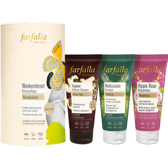 farfalla Body Care Weekend Set Perfect for short tips or to try out