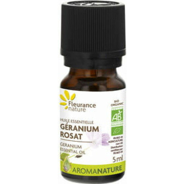 Fleurance Nature Organic Geranium Essential Oil Pleasant rose geranium ideal for aromatherapy