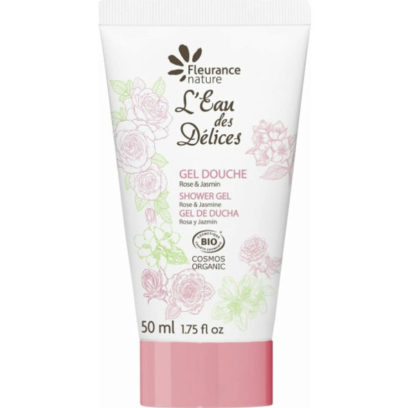 Fleurance Nature L'Eau des Delices Shower Gel Rose & Jasmin Flowery body cleanser with a delicate lather