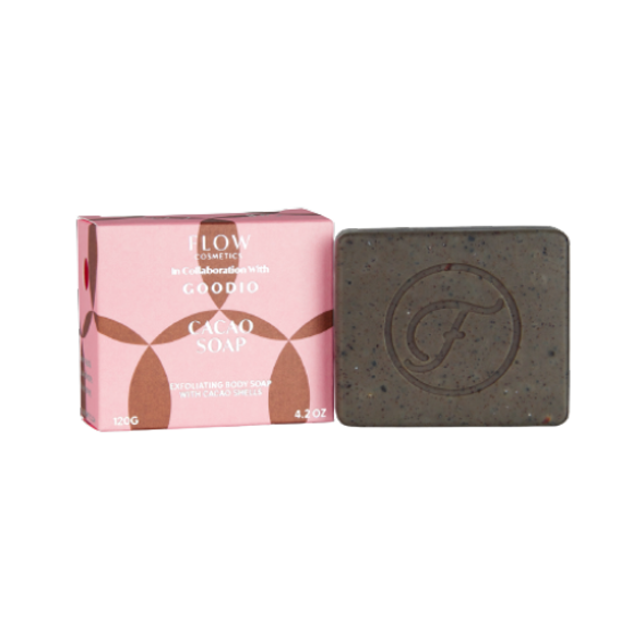 FLOW Goodio Cacao Soap Exfoliating cleanser with an incredible scent