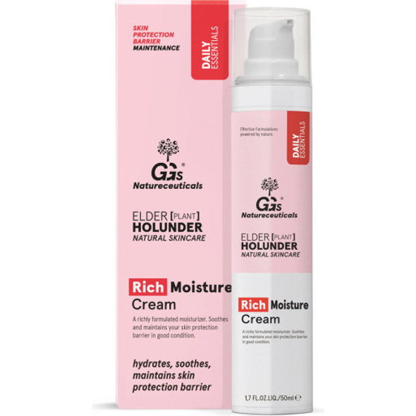 GG's True Organics Rich Moisture Cream Rich face cream powdered by elder