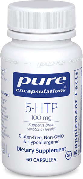 Pure Encapsulations 5-HTP 100 mg | 5-Hydroxytryptophan Supplement for Brain, Sleep, Eating Behavior, and Serotonin Support* | 60 Capsules