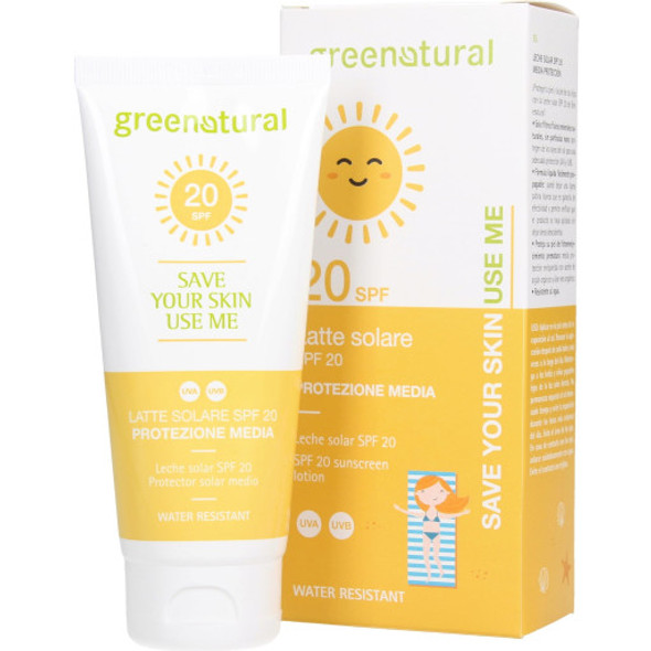 greenatural Sun Milk SPF 20 Physical filters for reliable protection