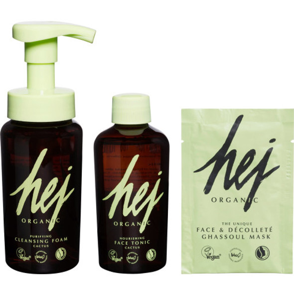 HEJ ORGANIC The Cleanser Indispensable face care set for all skin types