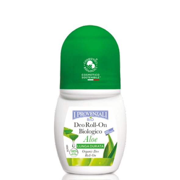 I PROVENZALI Aloe Deodorant Roll-On Long-lasting natural deodorant with 30% organic aloe vera