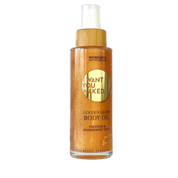 I WANT YOU NAKED Golden Glow Body Oil Summery cosmetics for renewed glow