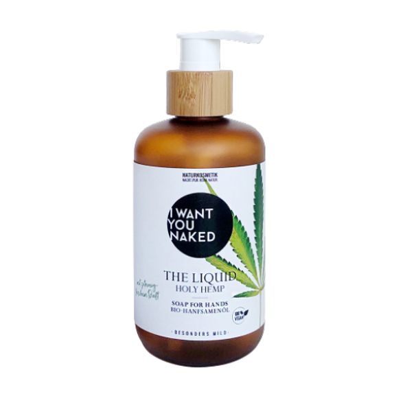 I WANT YOU NAKED Holy Hemp The Liquid Soap For Hands Gentle hand cleanser with organic hemp oil