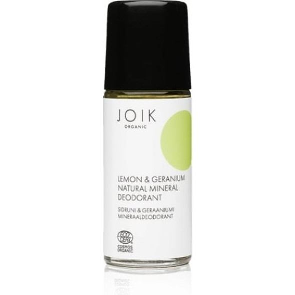 JOIK Organic Lemon & Geranium Natural Mineral Deodorant Prevents unwanted body odour