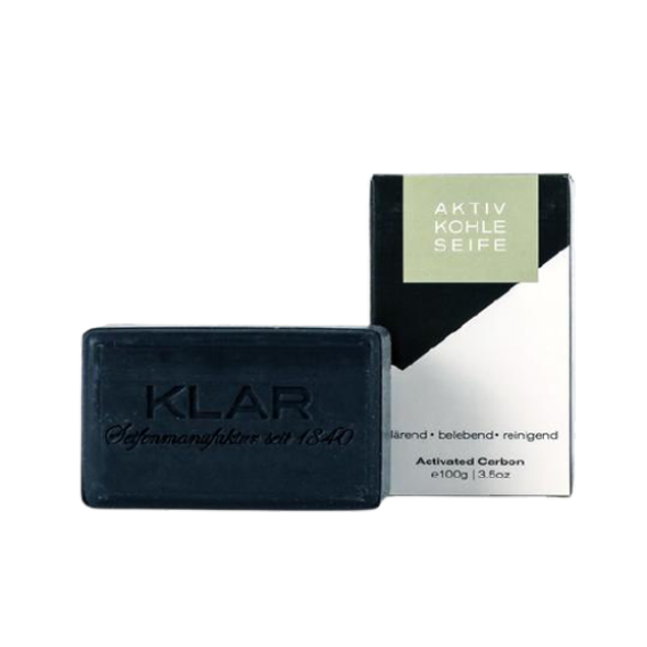 KLAR Activated Carbon Facial Soap Absorbs dirt particles & excess sebum