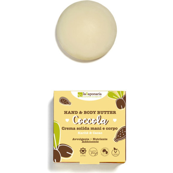 La Saponaria "Coccola" Solid Hand & Body Butter Protective formula with sweet aromas