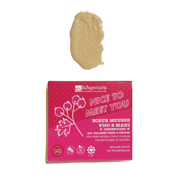 La Saponaria WONDER POP Nice to Meet You Mousse Peeling Zero-waste hand & face scrub