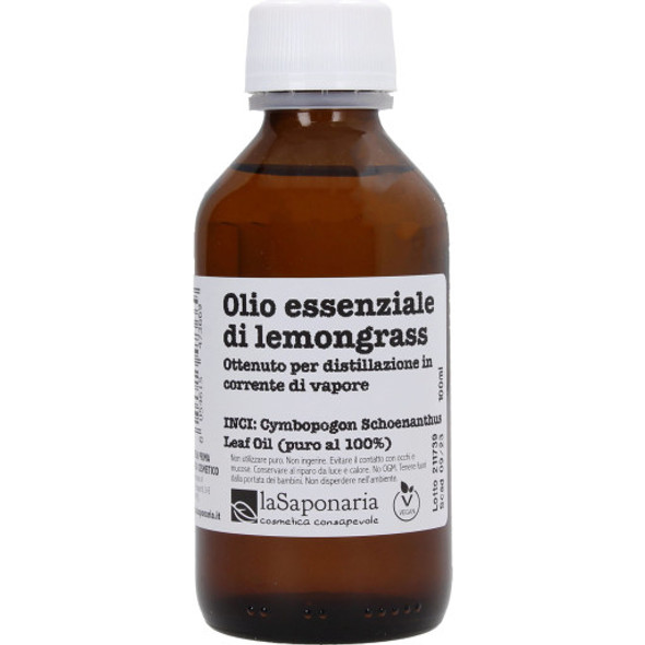 La Saponaria Lemongrass Oil Pure essential oil with a classic citrus scent