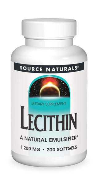 Source Naturals Lecithin 1200 mg, A Natural Emulsifier - 200 Softgels