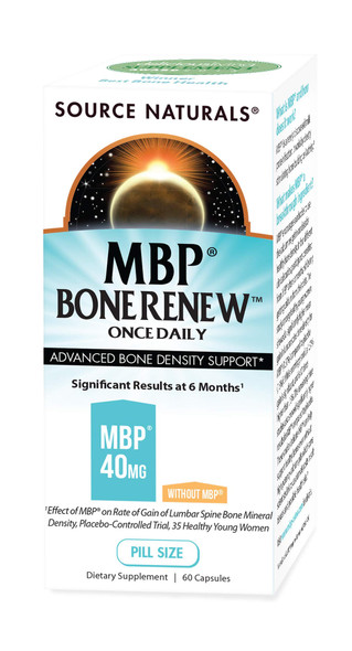 Source Naturals MBP Bone Renew - Milk Protein For Advanced Density Support - 60 Capsules