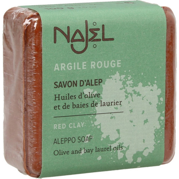Najel Aleppo Scrub Soap with Red Clay Daily cleanser for a radiant complexion