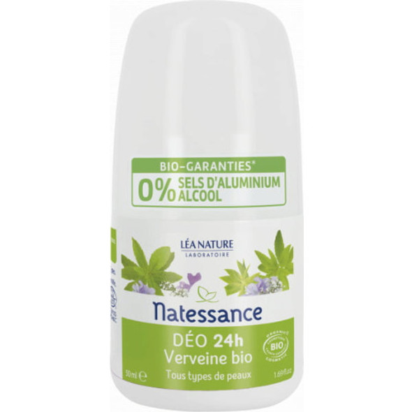 Natessance Verbena Roll-on Deodorant Lasting odour control with a mild formula